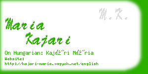 maria kajari business card